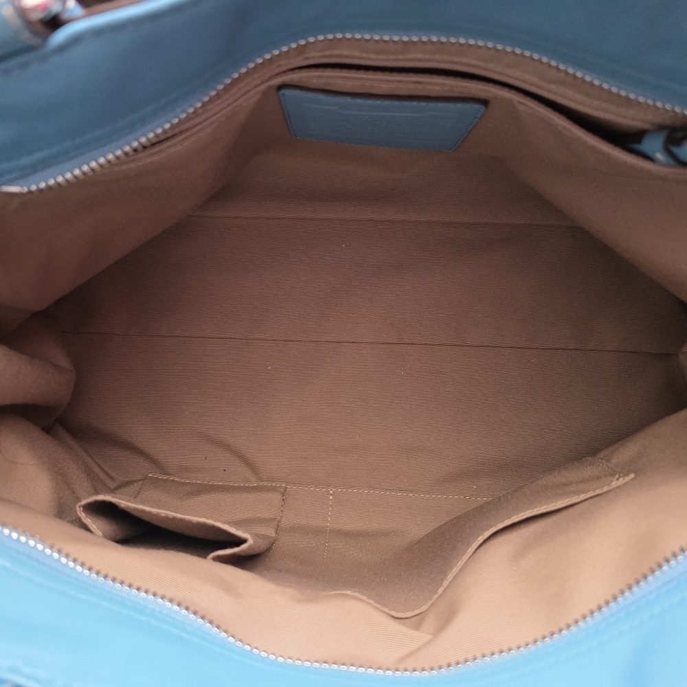 Coach Teal Hamptons Tote F11200 - Picture 4 of 6